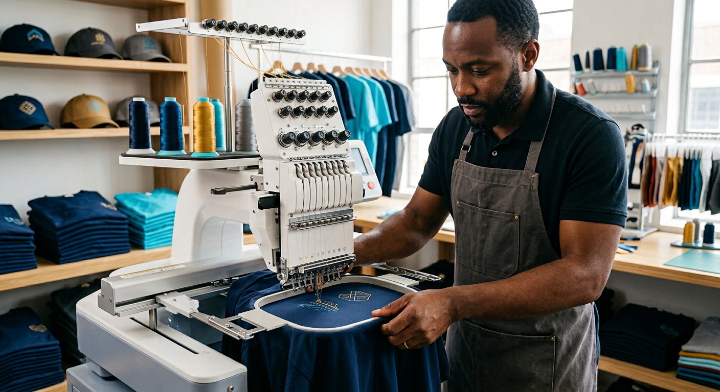 Digital embroidery and branded apparel production